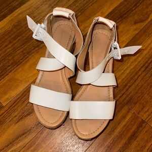 White espadrille wedges